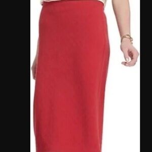 Maeve Red Fitted Pencil Skirt